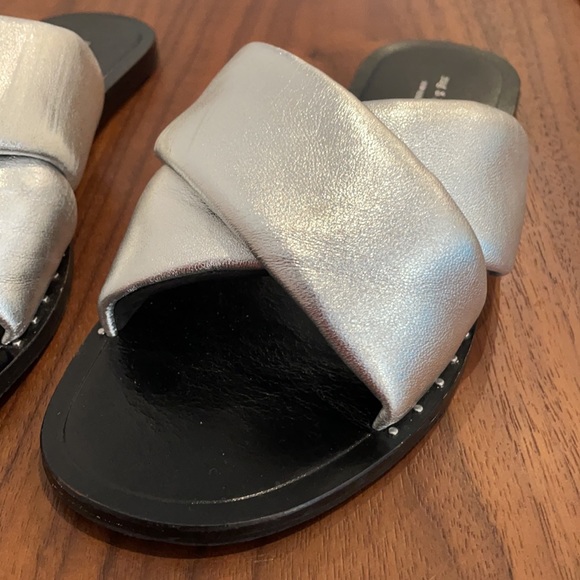 Rag & Bone Slides Silver and Black - Picture 3 of 9